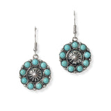 102004, WESTERN TURQUOISE STONE EARRING
