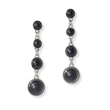 102005, WESTERN ROUND TURQUOISE STONE DROP DANGLE EARRING