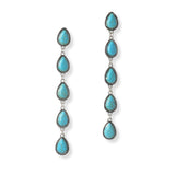 102006, WESTERN TEARDROP RHINESTONE DROP DANGLE EARRING