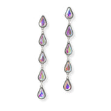 102006, WESTERN TEARDROP RHINESTONE DROP DANGLE EARRING