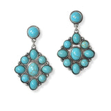 102015, WESTERN TURQUOISE STONE DANGLE EARRING
