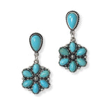 102018, WESTERN TURQUOISE STONE DANGLE EARRING