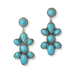 102022, WESTERN TURQUOISE STONE EARRING