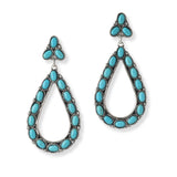 102027, WESTERN TURQUOISE STONE DANGLE EARRING
