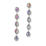 102028, WESTERN OVAL RHINESTONE DROP DANGLE EARRING