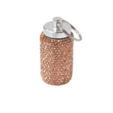102120, BLING CRYSTAL RHINESTONE MINI PILL BOTTLE KEY RING