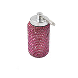 102120, BLING CRYSTAL RHINESTONE MINI PILL BOTTLE KEY RING