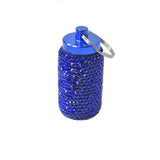 102120, BLING CRYSTAL RHINESTONE MINI PILL BOTTLE KEY RING