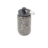 102120, BLING CRYSTAL RHINESTONE MINI PILL BOTTLE KEY RING