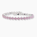 102124, SQUARE DIAMOND CUBIC ZIRCONIA STRETCH CUFF BRACELET