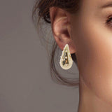 102150, TEARDROP PEARL PADDED EARRING