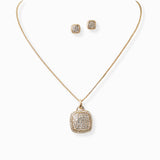 102151, MICRO PAVE CRYSTAL RHINESTONE PENDANT NECKLACE