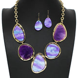 102190, GEOMETRIC CELLULOID ACETATE NECKLACE