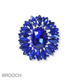 102195, OVAL MARQUISE RHINESTONE PIN BROOCH