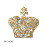Imperial Crystal Cross Crown Brooch PIN - view 4