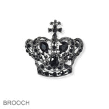102200, CROWN CRYSTAL RHINESTONE PIN BROOCH