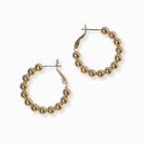 102212, 30MM BALL BEADED ROUND HOOP EARRING