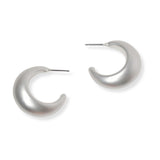 102216, 30MM CRESCENT HOOP EARRING