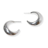 102216, 30MM CRESCENT HOOP EARRING