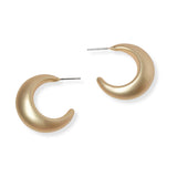 102216, 30MM CRESCENT HOOP EARRING