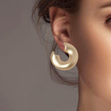102217, 40MM GEOMETRIC HOOP EARRING