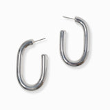 102218, 45MM OVAL HOOP EARRING