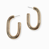 102218, 45MM OVAL HOOP EARRING