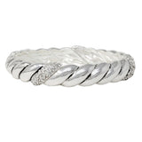102242, CRYSTAL RHINESTONE ACCENT METAL STRETCH BRACELET