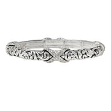 102245, X ACCENT FILIGREE METAL STRETCH BRACELET