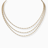 102251, DAINTY BEADED MULTI LAYERED NECKLACE
