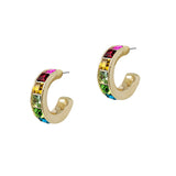 102259, RHINESTONE ACCENT ROUND HOOP EARRING