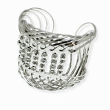 102272, BEADED ACCENT METAL CUFF BRACELET