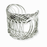 102273, METAL WIRED ACCENT METAL CUFF BRACELET