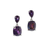 102291, GEOMETRIC CUBIC ZIRCONIA DANGLE EARRING