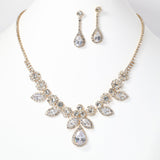 102306, CUBIC ZIRCONIA ACCENT CRYSTAL RHINESTONE NECKLACE SET