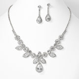 102306, CUBIC ZIRCONIA ACCENT CRYSTAL RHINESTONE NECKLACE SET