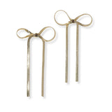 102321, RIBBON BOW SNAKE CHAIN EARRING