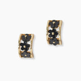 102327, TRIPLE FLOWER ACCENT POST EARRING