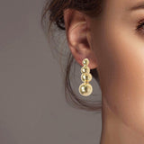 102330, BALL ACCENT METAL EARRING