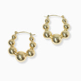 102331, BALL ACCENT METAL HOOP EARRING