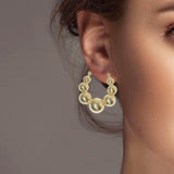 102331, BALL ACCENT METAL HOOP EARRING