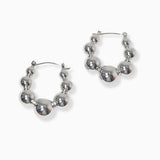 102331, BALL ACCENT METAL HOOP EARRING