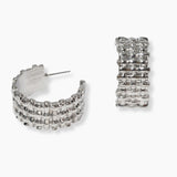 102333, WAFFLE TEXTURED METAL HOOP EARRING