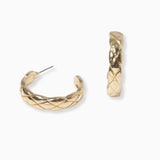 102334, TEXTURED METAL HOOP EARRING