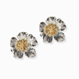 102340, FLOWER METAL STUD EARRING