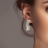 102389, DESIGNER INSPIRED CUBIC ZIRCONIA ACCENT EARRING