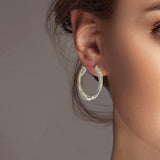 102391, DESIGNER INSPIRED OVAL HOOP EARRING