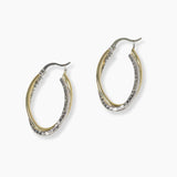 102391, DESIGNER INSPIRED OVAL HOOP EARRING