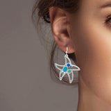 102436, STARFISH CUTOUT DANGLE EARRING
