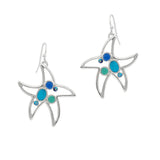 102436, STARFISH CUTOUT DANGLE EARRING
